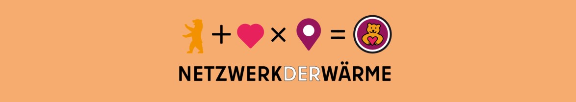 Die Gleichung des Netzwerks der Wärme Berliner Bär + Herz + Lokale Hilfe = Netzwerk der Wärme