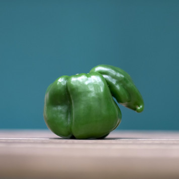 "Unnormal" gewachsene grüne Paprika (Bild: SIRPLUS)