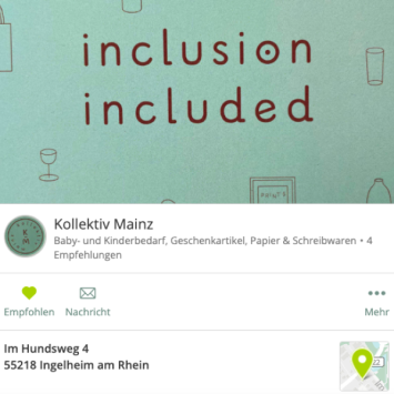 Das Gewerbeprofil des Kollektiv Mainz besteh aus einem Titelbild 