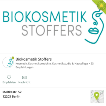 Gewerbeprofil von Biokosmetik Stoffers in Berlin